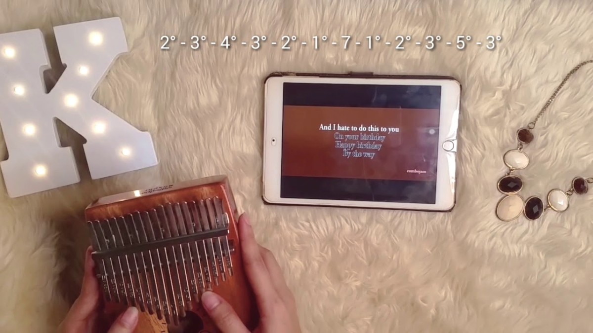 Party Favor Billie Eilish Kalimba Tabs Letter & Number Notes Tutorial