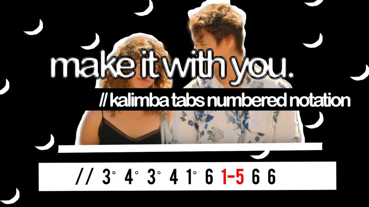 Make it with you Ben&ben Kalimba Tabs Letter & Number Notes Tutorial