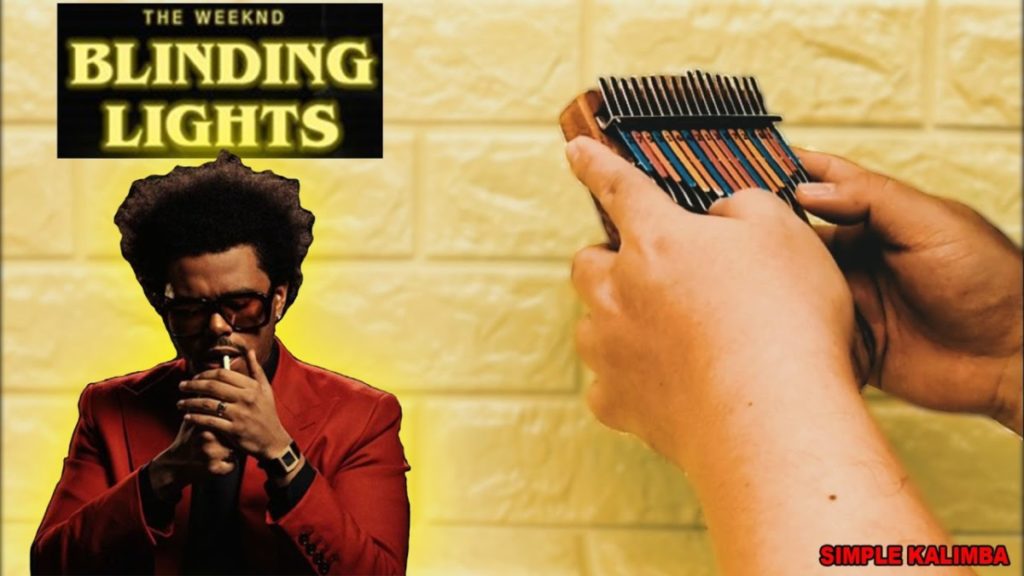Blinding Lights - The Weeknd Kalimba Tabs Letter & Number Notes Tutorial - KalimbaTabs.net