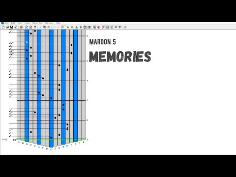 Maroon 5 - Memories Kalimba Tabs Letter & Number Notes Tutorial 