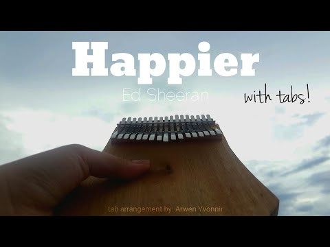Dive (Ed Sheeran) Kalimba Chords/Tabs Happier - Ed Sheeran Kalimba Tabs Letter & Number Notes Tutorial - KalimbaTabs.net
