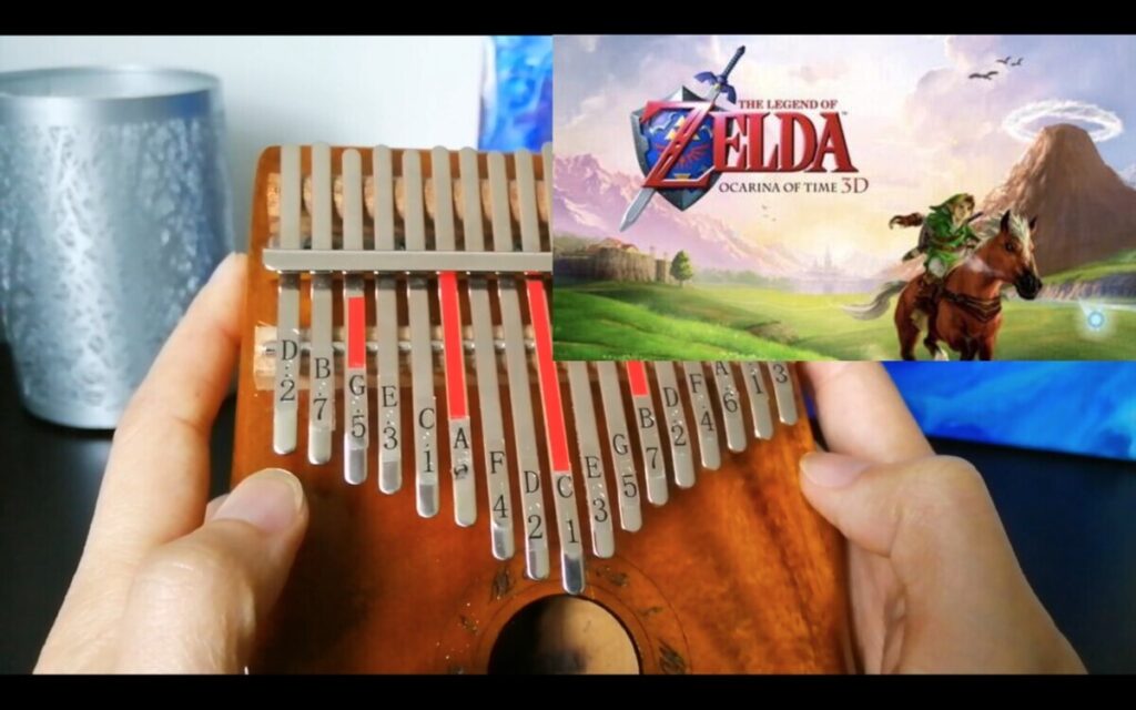The Legend of Zelda Main Theme Kalimba Tabs Letter & Number Notes