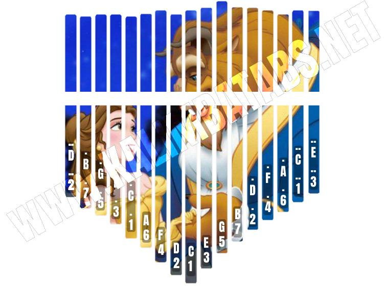 Kalimba Tine Sticker: Beauty and the Beast #2 Kalimba Printable Stickers beautybeast2 Kalimba Tine Sticker: Beauty and the Beast #2