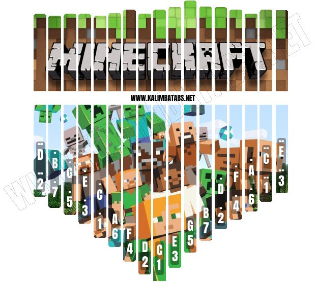 minicraft-sticker2 Kalimba Tine Sticker: Minecraft #2 