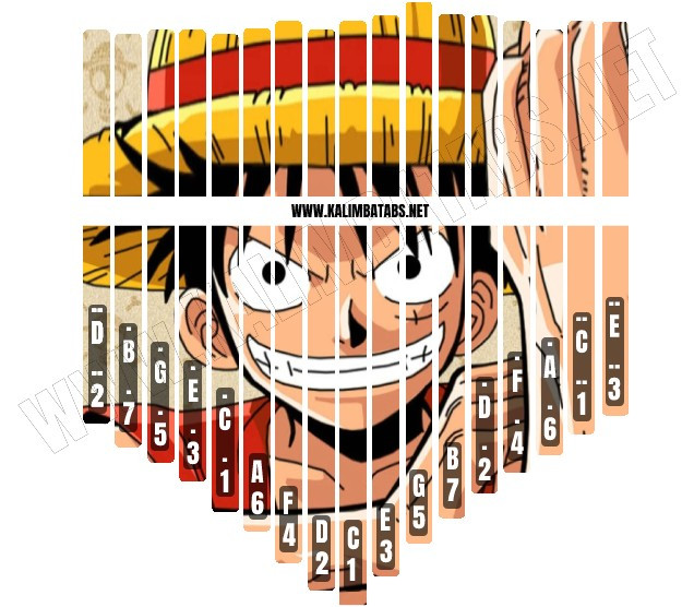 Kalimba Tine Sticker: One Piece Luffy #2 Kalimba Printable Stickers one piece sticker onepiece-sticker-2 Kalimba Tine Sticker: One Piece Luffy #2