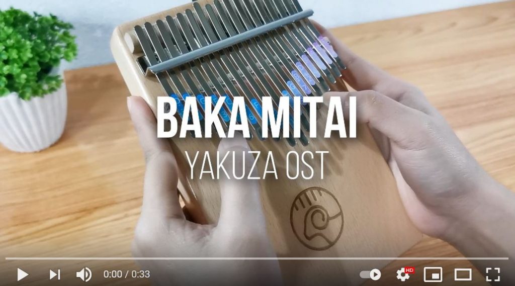 Baka Mitai (Dame Da Ne) - Yakuza Kalimba Tabs Letter & Number