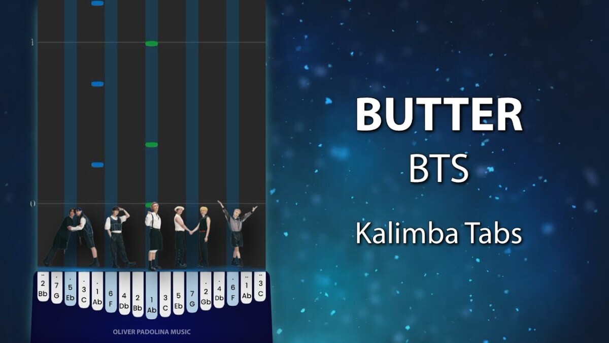 Butter - BTS Kalimba Tabs Letter & Number Notes Tutorial - KalimbaTabs.net