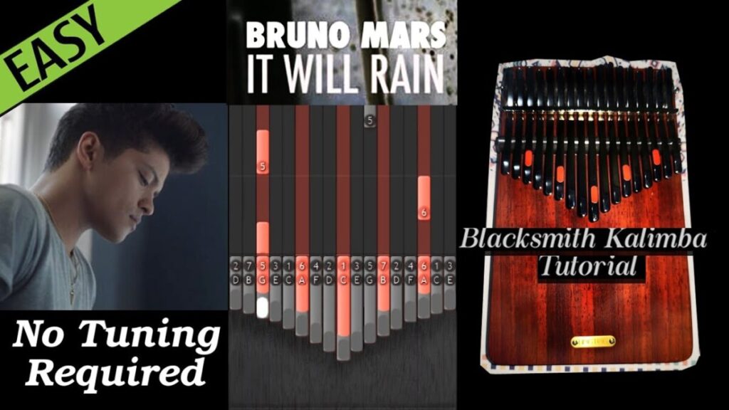 Count On Me (Bruno Mars) Kalimba Chords/Tabs Bruno Mars - It will rain Kalimba Tabs Letter & Number Notes Tutorial - KalimbaTabs.net