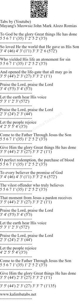 To-God-Be-the-Glory-Lou-Fellingham-tabs-2-269x1024 To God Be the Glory - Lou Fellingham  