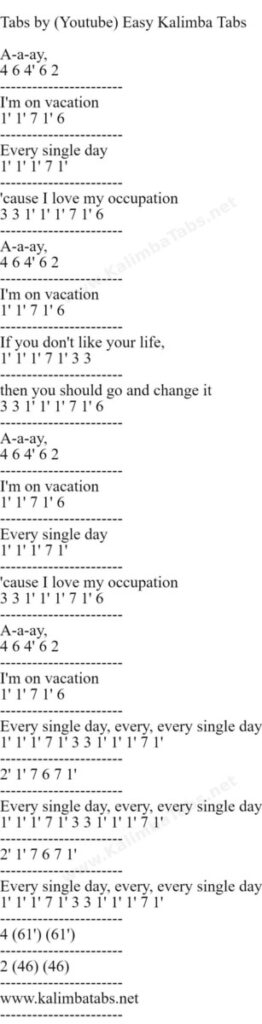 vacation-dirty-heads-tabs-262x1024 ⛱️ Vacation - Dirty Heads (Tabs & Lyrics) 