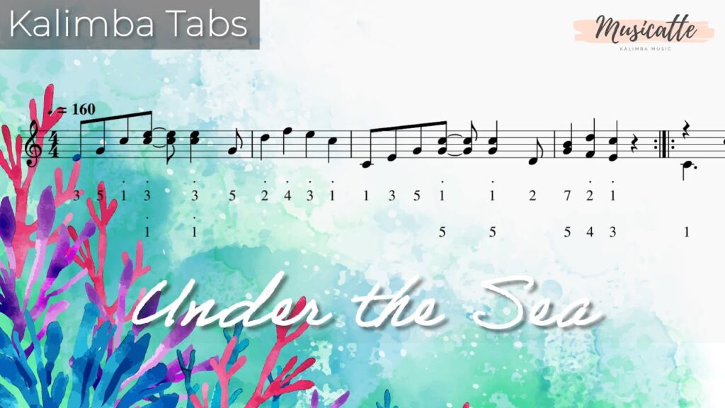 Under the Sea Kalimba Tabs Letter & Number Notes Tutorial