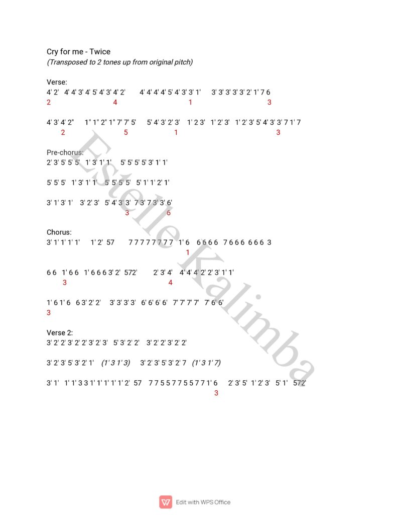 Cry For Me Twice Kalimba Tabs Letter Number Notes Tutorial Kalimbatabs Net Cry For Me Twice Kalimba Tabs Letter Number Notes Tutorial Kalimbatabs Net