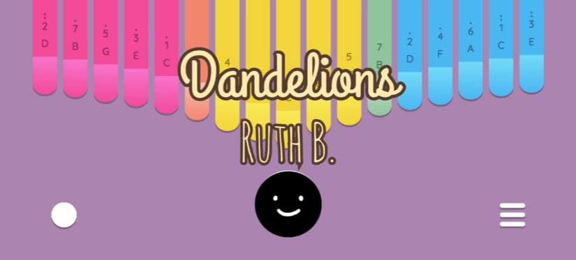 Dandelions Ruth B Kalimba Tutorial Tabs Keylimba App Kalimba Tabs Letter Number Notes Tutorial Kalimbatabs Net