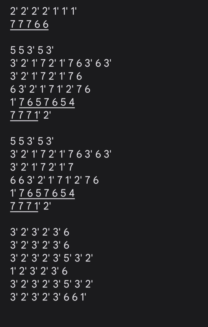 How To Read Number Tabs — KALIMBA CLASSES