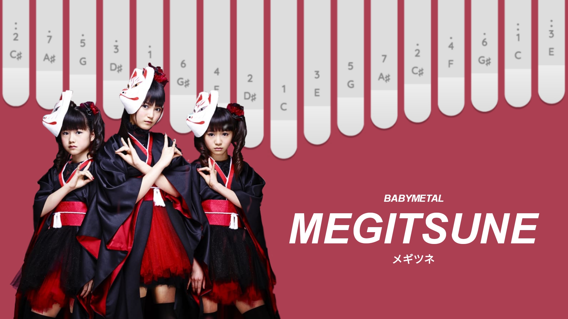 BABYMETAL Megitsune Signed B3 Poster su-metal yui-metal moa-metal