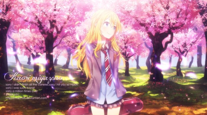 Shigatsu-Kaori-Miyazono-Cerejeira-by-Muztnafi-702x390 Shigatsu wa Kimi no Uso (Your Lie in April) - Haru no Kaori 