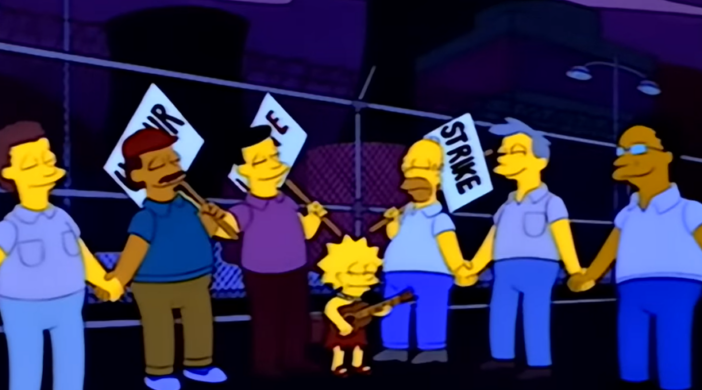 Union-Strike-Folk-Song-702x390 Union Strike Folk Song - The Simpsons / Last Exit to Springfield  